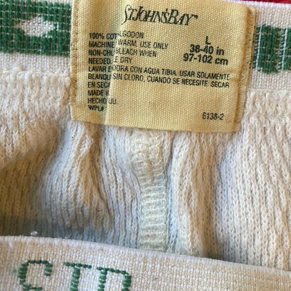 Vintage St Johns Bay Pants Mens Large White Base Layer Thermal Pants - Picture 2 of 2